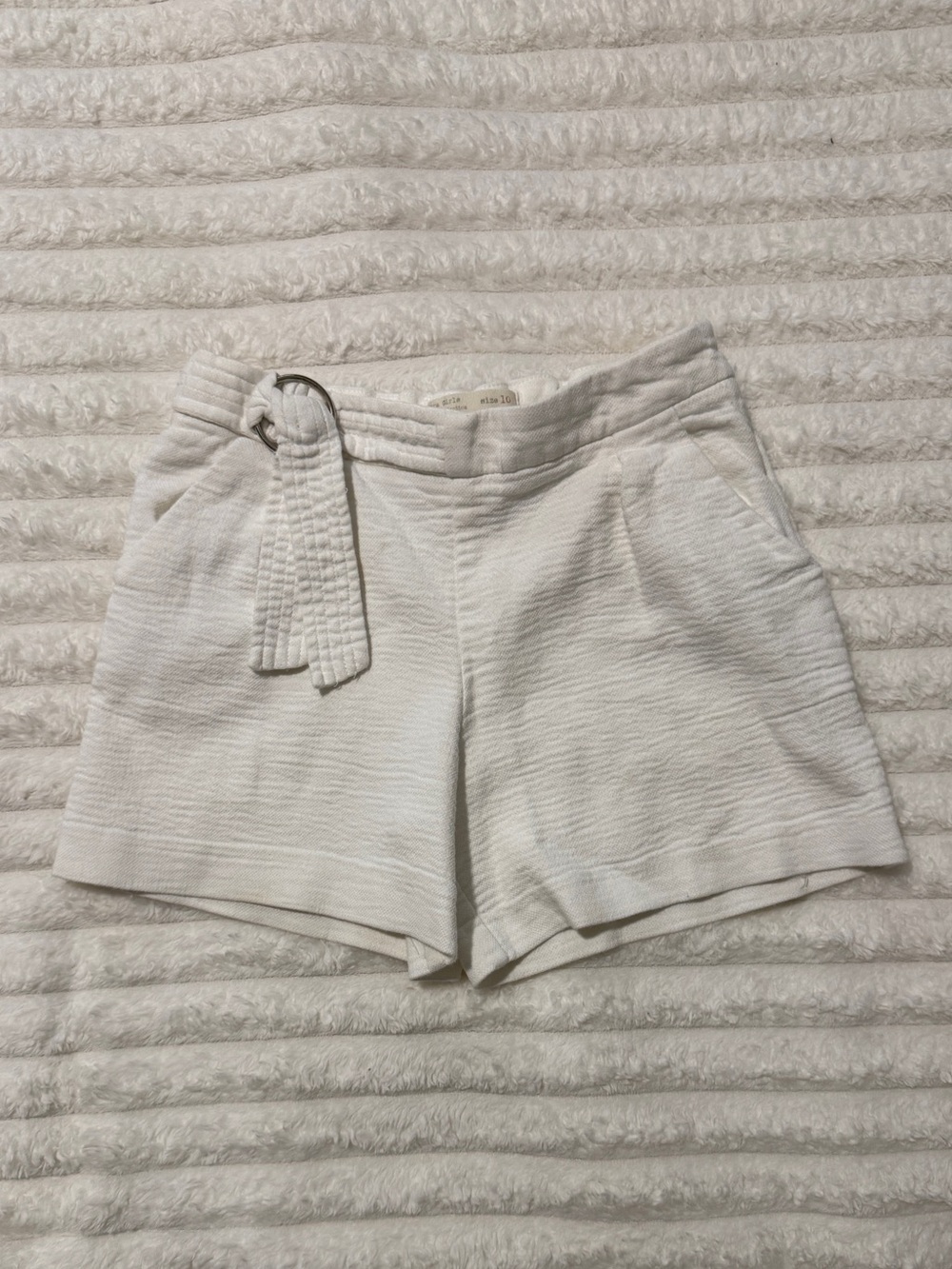 Zara Girls | White Cotton Shorts